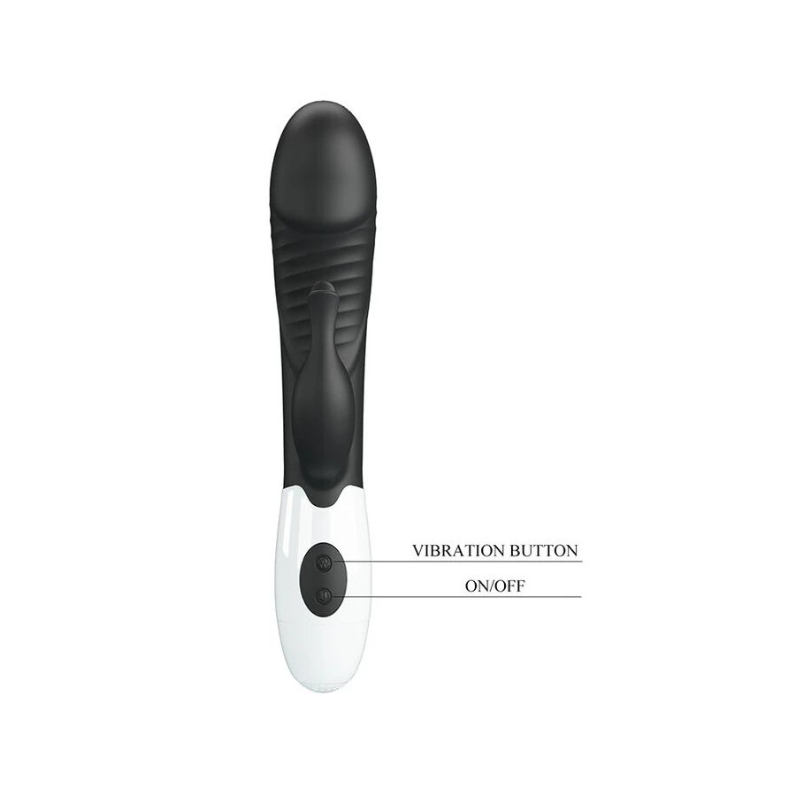 PRETTY LOVE - VIBRATORE A CONIGLIO RASMUSSEN 30 FUNZIONI NERO